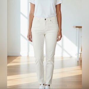 Democracy AB Technology Ankle Skinny Jeans 10 White Midrise Stretch